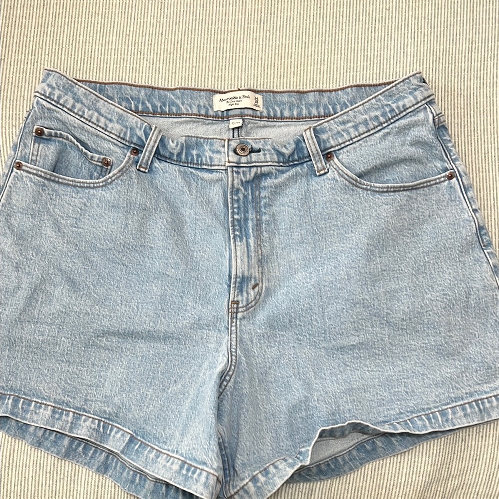 Abercrombie & Fitch Blue Jean Shorts Relaxed Fit